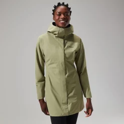 Berghaus Omeara Lange Jacken für Damen - Grün-Damen Wasserdicht
