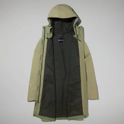 Berghaus Omeara Lange Jacken für Damen - Grün-Damen Wasserdicht