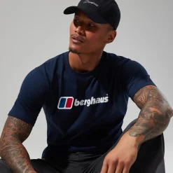 Berghaus Organic Big Classic Logo T-Shirt für Herren - Dunkelblau-Herren T-shirts