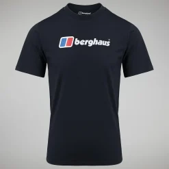 Berghaus Organic Big Classic Logo T-Shirt für Herren - Schwarz-Herren T-shirts
