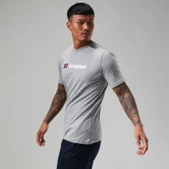 Berghaus Organic Big Classic Logo T-Shirt für Herren - Dunkelgrau-Herren T-shirts