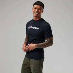 Berghaus Organic Big Classic Logo T-Shirt für Herren - Schwarz-Herren T-shirts