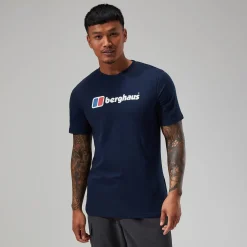 Berghaus Organic Big Classic Logo T-Shirt für Herren - Dunkelblau-Herren T-shirts