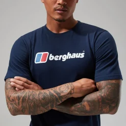 Berghaus Organic Big Classic Logo T-Shirt für Herren - Dunkelblau-Herren T-shirts