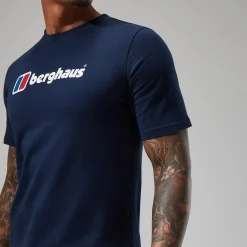 Berghaus Organic Big Classic Logo T-Shirt für Herren - Dunkelblau-Herren T-shirts