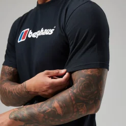Berghaus Organic Big Classic Logo T-Shirt für Herren - Schwarz-Herren T-shirts