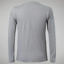 Berghaus Organic Big Logo Long Sleeve T-Shirt für Herren - Dunkelgrau-Herren T-shirts