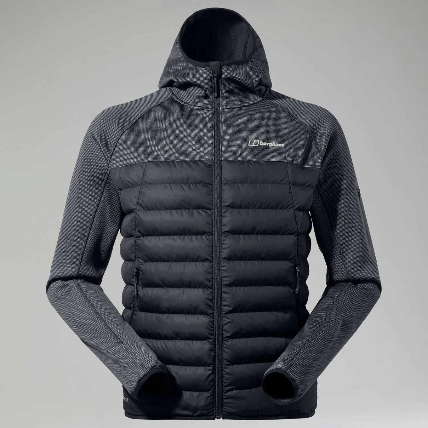 Berghaus Pravitale Hybrid Jacken für Herren - Schwarz/Grau-Herren Isolierend | Herren Leichte