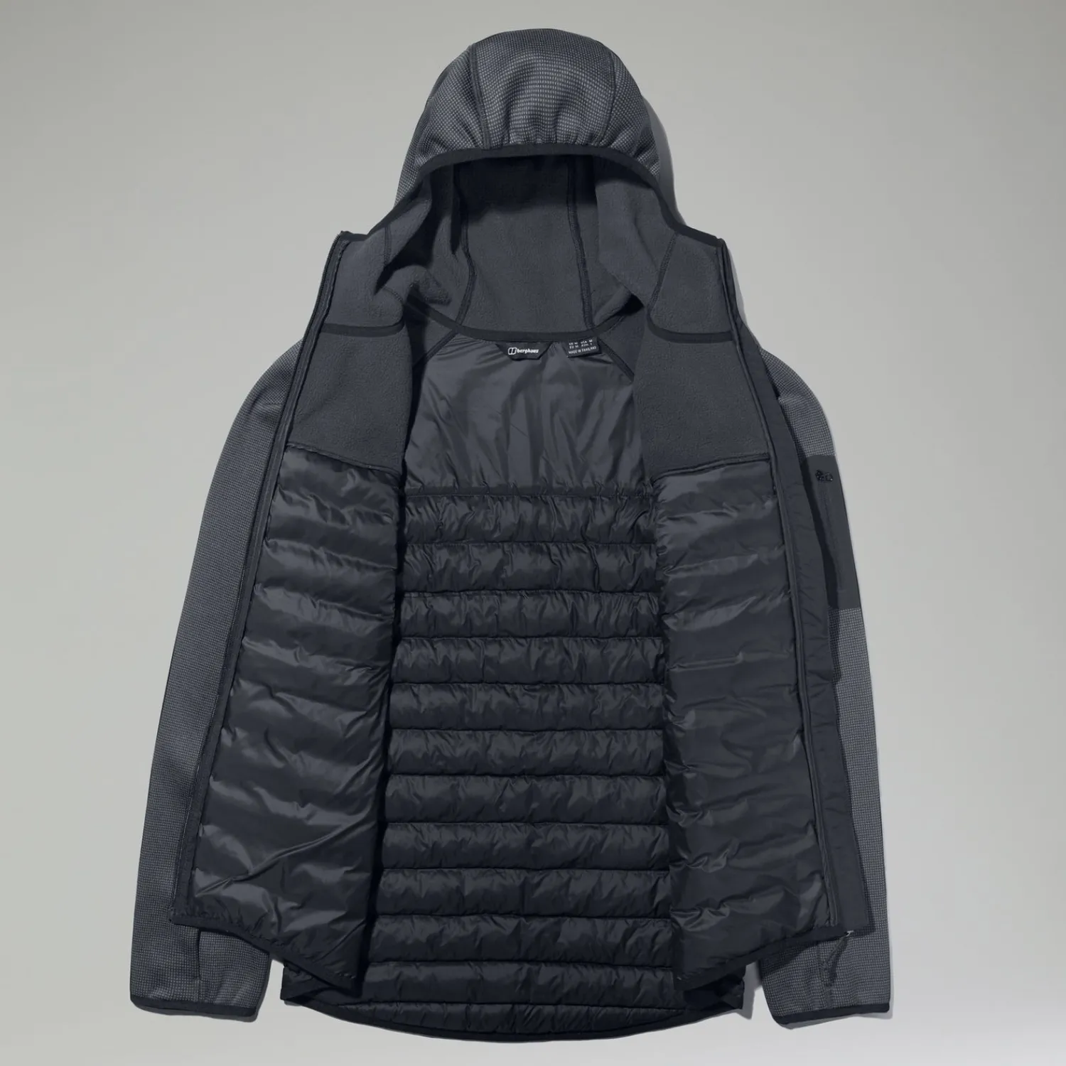 Berghaus Pravitale Hybrid Jacken für Herren - Schwarz/Grau-Herren Isolierend | Herren Leichte