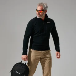 Berghaus Prism Micro Polartec Half Zip Fleece für Herren - Schwarz-Herren Fleece