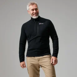 Berghaus Prism Micro Polartec Half Zip Fleece für Herren - Schwarz-Herren Fleece