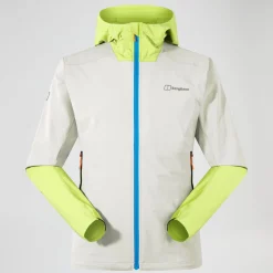 Berghaus Ridge-Roamer Lite Softshell Jacke für Herren - Grau/Gelb-Herren Winddicht | Herren Leichte