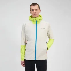 Berghaus Ridge-Roamer Lite Softshell Jacke für Herren - Grau/Gelb-Herren Winddicht | Herren Leichte