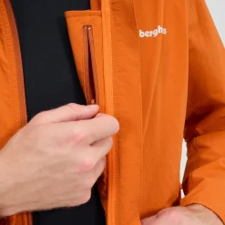 Berghaus Ridge-Roamer Lite Softshell Jacke für Herren - Orange-Herren Winddicht | Herren Leichte
