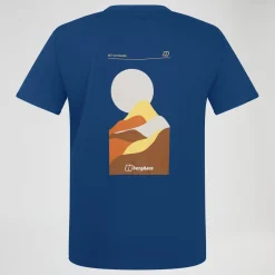 Berghaus Rolling Peaks Kurzarm Shirt für Herren - Blau-Herren T-shirts