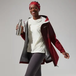 Berghaus Rothley Jacken für Damen - Dunkelrot/Dunkelbraun-Damen Wasserdicht