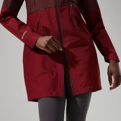 Berghaus Rothley Jacken für Damen - Dunkelrot/Dunkelbraun-Damen Wasserdicht