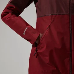 Berghaus Rothley Jacken für Damen - Dunkelrot/Dunkelbraun-Damen Wasserdicht