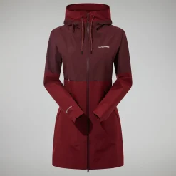 Berghaus Rothley Jacken für Damen - Dunkelrot/Dunkelbraun-Damen Wasserdicht