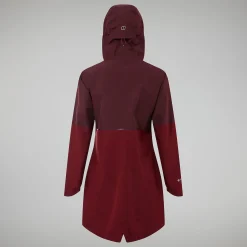 Berghaus Rothley Jacken für Damen - Dunkelrot/Dunkelbraun-Damen Wasserdicht