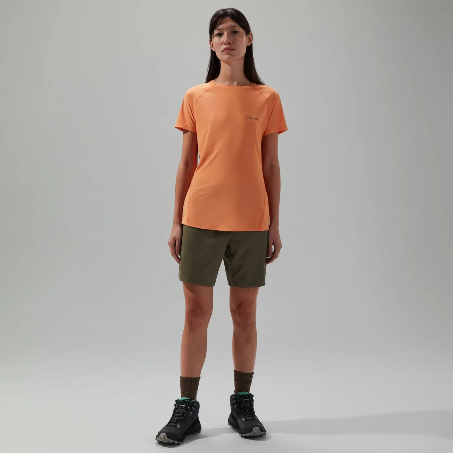 Berghaus 24/7 Short Sleeve Tech T-Shirt für Damen Orange-Damen T-shirts