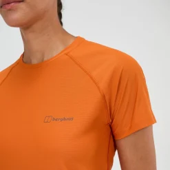 Berghaus 24/7 Short Sleeve Tech T-Shirt für Damen - Orange-Damen Baselayer