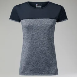 Berghaus Short Sleeve Voyager Tech T-Shirt für Damen - Dunkelgrau/Schwarz-Damen Baselayer