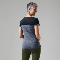 Berghaus Short Sleeve Voyager Tech T-Shirt für Damen - Dunkelgrau/Schwarz-Damen Baselayer