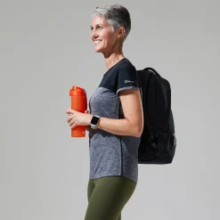 Berghaus Short Sleeve Voyager Tech T-Shirt für Damen - Dunkelgrau/Schwarz-Damen Baselayer