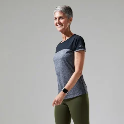 Berghaus Short Sleeve Voyager Tech T-Shirt für Damen - Dunkelgrau/Schwarz-Damen Baselayer