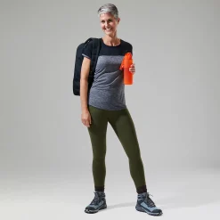 Berghaus Short Sleeve Voyager Tech T-Shirt für Damen - Dunkelgrau/Schwarz-Damen Baselayer