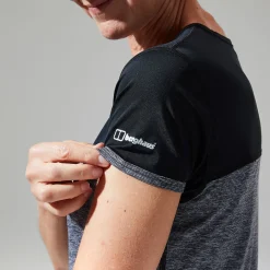 Berghaus Short Sleeve Voyager Tech T-Shirt für Damen - Dunkelgrau/Schwarz-Damen Baselayer