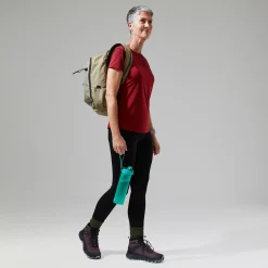 Berghaus Short Sleeve Voyager Tech T-Shirt für Damen - Dunkelrot-Damen Baselayer