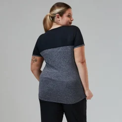 Berghaus Short Sleeve Voyager Tech T-Shirt für Damen - Dunkelgrau/Schwarz-Damen Baselayer