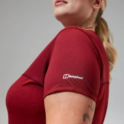 Berghaus Short Sleeve Voyager Tech T-Shirt für Damen - Dunkelrot-Damen Baselayer