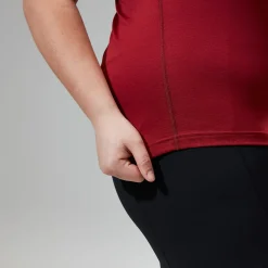 Berghaus Short Sleeve Voyager Tech T-Shirt für Damen - Dunkelrot-Damen Baselayer