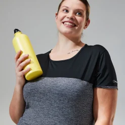 Berghaus Short Sleeve Voyager Tech T-Shirt für Damen - Dunkelgrau/Schwarz-Damen Baselayer