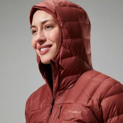 Berghaus Silksworth Daunenjacke mit Kapuze für Damen - Rot-Damen Isolierend