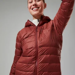 Berghaus Silksworth Daunenjacke mit Kapuze für Damen - Rot-Damen Isolierend