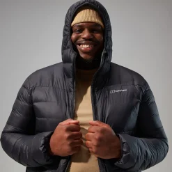 Berghaus Silksworth Daunenjacke mit Kapuze für Herren - Schwarz-Herren Isolierend