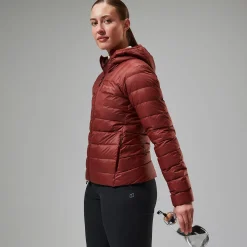 Berghaus Silksworth Daunenjacke mit Kapuze für Damen - Rot-Damen Isolierend