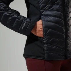 Berghaus Tephra 2.0 Kapuzen-Isolierjacke für Damen Schwarz-Damen Isolierend
