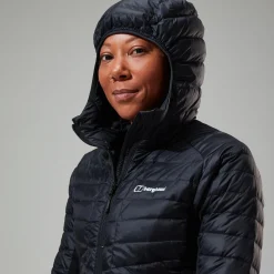 Berghaus Tephra 2.0 Kapuzen-Isolierjacke für Damen Schwarz-Damen Isolierend