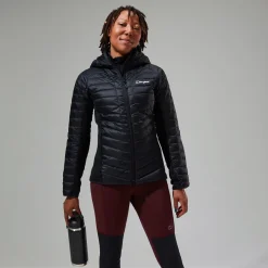 Berghaus Tephra 2.0 Kapuzen-Isolierjacke für Damen Schwarz-Damen Isolierend