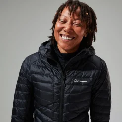 Berghaus Tephra 2.0 Kapuzen-Isolierjacke für Damen Schwarz-Damen Isolierend