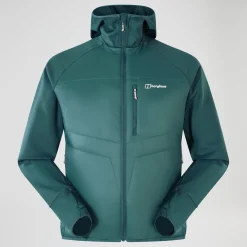 Berghaus Trawden Hybrid-Kapuzenjacke für Herren - Grün-Herren Hoodies Und Sweatshirts