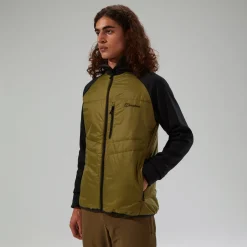 Berghaus Trawden Hybrid-Kapuzenjacke für Herren - Grün/Schwarz-Herren Hoodies Und Sweatshirts