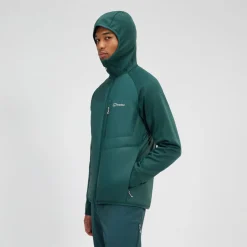 Berghaus Trawden Hybrid-Kapuzenjacke für Herren - Grün-Herren Hoodies Und Sweatshirts