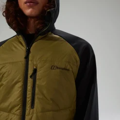 Berghaus Trawden Hybrid-Kapuzenjacke für Herren - Grün/Schwarz-Herren Hoodies Und Sweatshirts