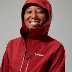 Berghaus Truda Flex Waterproof Jacke für Damen - Dunkelrot-Damen Wasserdicht
